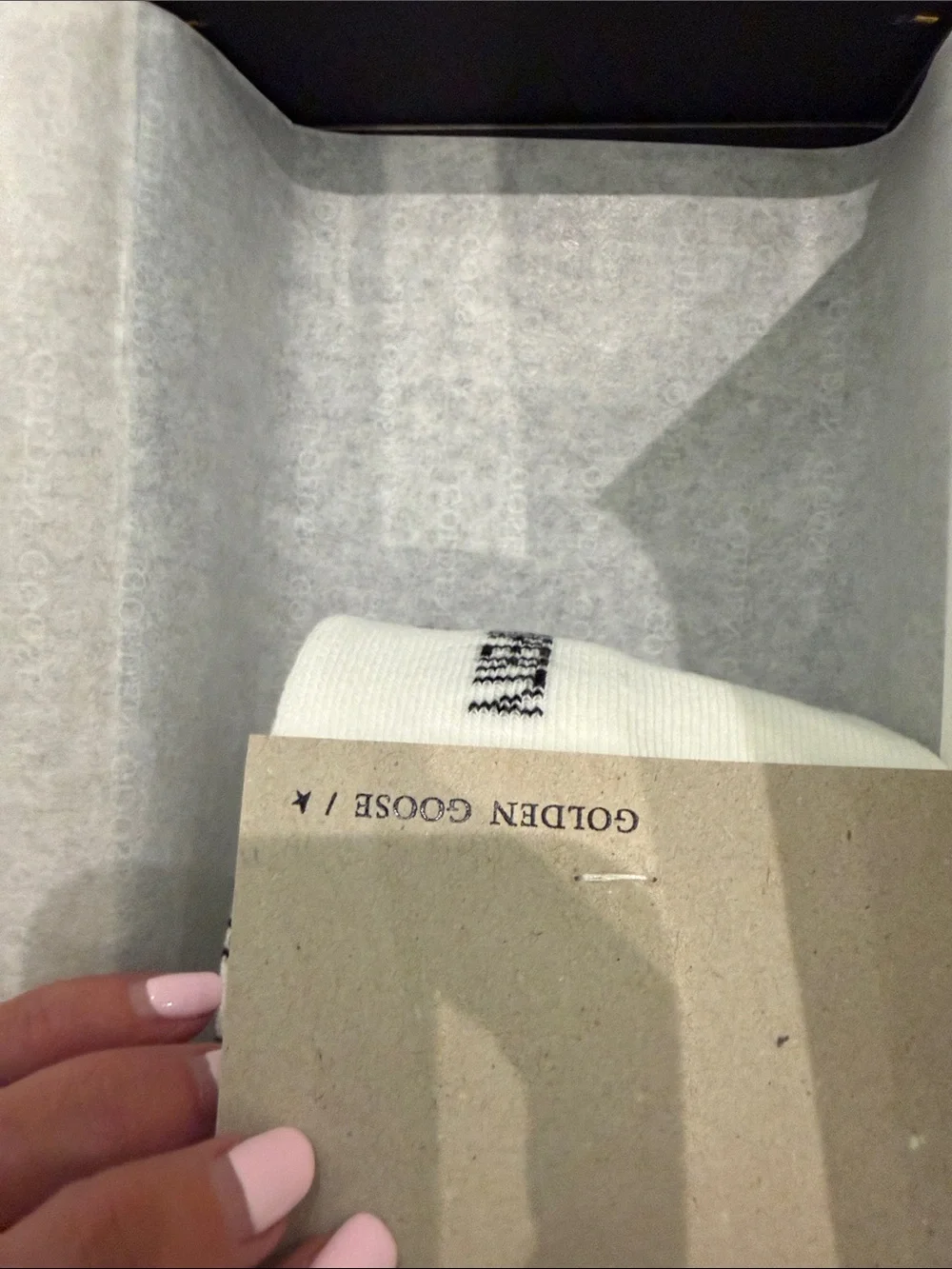 Golden Goose Unisex Socks White and Black in Box